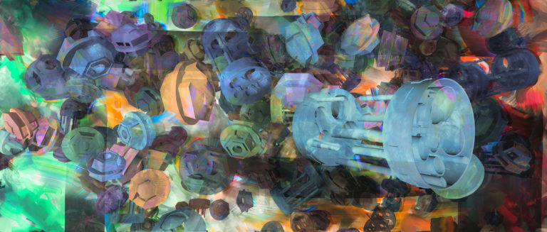 See http://s.earthbound.io/2r for original, print and usage. ~ Created via: SolidWorks, 3dsMax, Corel Painter X, Photoshop. Full details of production at that link. ~ A hoity-toity robot talks about this at http://s.earthbound.io/artgib
