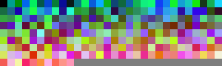 250 randomly generated RGB colors